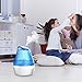 TaoTronics 3.5L Ultrasonic Cool Mist Air Humidifier for Bedroom with Filter, Mechanical Switch, Low Water Protection -(3.5L/0.92 Gallon, US 110V)