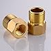 KES Adapter 1/2 NPT Male to 9/16-24 UNEF Female Converter Connection Fitting for Faucet Supply Line Solid Brass (Pack of 2) PJ12-P2