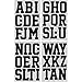 S.E.I 40 Pieces Iron-On Letters: 3 Inch Sport Iron-On Letters for Clothing, Flock Letters for Jerseys, Uniforms, & T-Shirts (Sport Flock, Black)