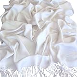 White Solid Color Design Shawl Pashmina Scarf Wrap Stole Throw CJ Apparel NEW