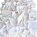 White Solid Color Design Shawl Pashmina Scarf Wrap Stole Throw CJ Apparel NEW