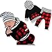 Newborn Baby Boy Clothes Long Sleeve Hoodie Tops + Plaid Striped Pants 2PC Fall Outfits Set(0-6M)