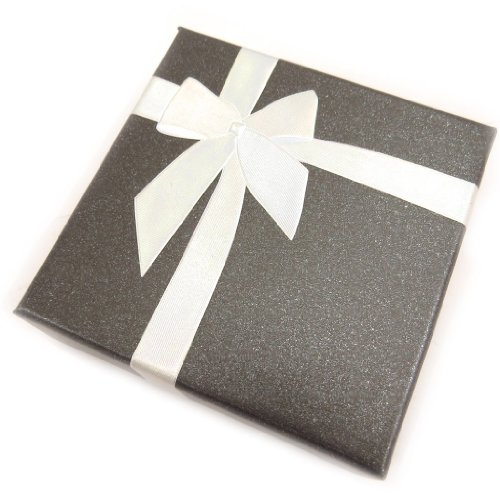 Jewel case pendant bracelet 'Cadeau' black silvery.