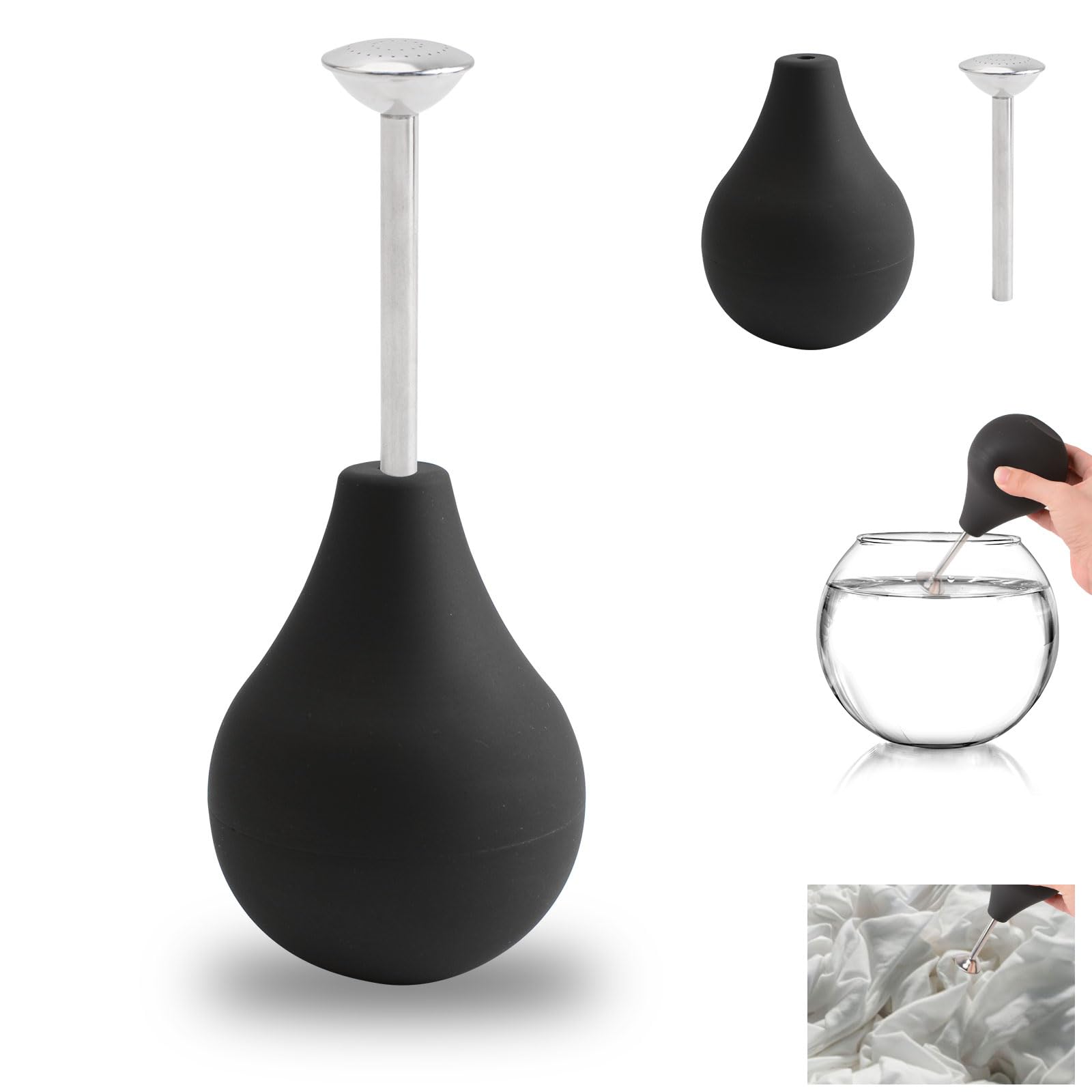 HICOHAND Sprinkler Ball Brauser, 1Pcs Black Ball Brause Sprinkler for Wet Felting Sprinkler Felting Equipment Wet Felting Tools Water Wet Felting Water Sprinkler Supplies