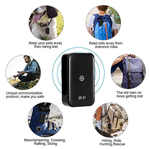 GPS Tracker Mini Portable SOS GPS Location Tracker Real Time Anti-Theft Spy Tracking 2G GSM Finder for Vehicles Kids Dogs Cats Keys Motorcycles Pets Car (Sim Card Not Included)