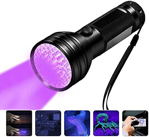 AUOKER UV Blacklight Flashlight, Upgraded UV 51 Led Light Flashlight for Pet Urine Detection, 395nm UV Ultraviolet Flashlight for Dry Pets Urine & Stains & Bed Bug Scorpions