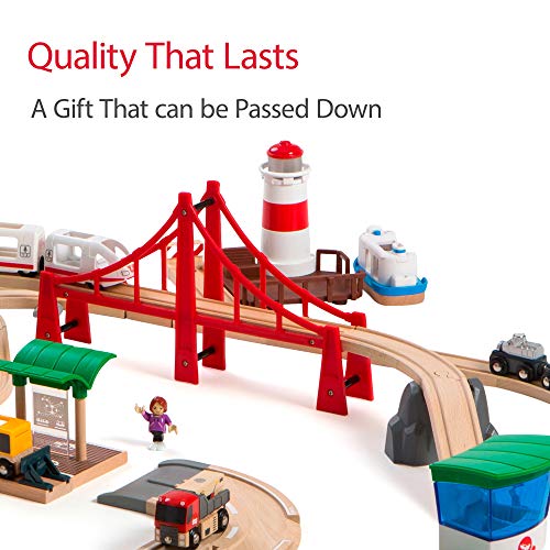 BRIO World Premium Treinset – 106 Delig Met Luchthaven, Station, Boerderij En Meer