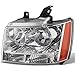 For 2007-2013 Avalanche Suburban Tahoe Chrome Headlights Front Lamps L+R Pair Left+Right/2008 2009 2010 2011 2012 2013
