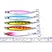 Aorace 10pcs 8.7cm/40g Saltwater Fishing Casting Metal Jig Shore and Boat Jigging Lure Bait Fishing Lures Hard Spoon Treble Hooks Tackle Salmon Bass