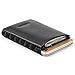 Slim Minimalist Wallets for Men - 2 Pockets Credit Card Holder Leather Wallet (Black)