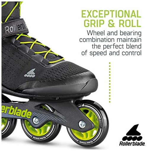 Rollerblade Zetrablade Elite Men's Adult Fitness Inline Skate, Black and Lime, Performance Inline Skates - Image 5