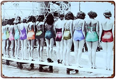 FLY SPRAY Decorative Signs Tin Metal Iron Sign Retro Sexy Girls Printed Painting For Wall Home Office Bar Coffee Shop (8x12inch, Sexy Girls)