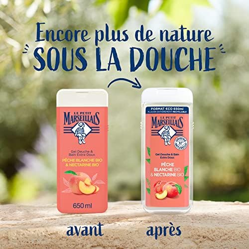Gel Douche Pêche Blanche Bio & Nectarine Bio 650 ml