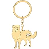 WEVENI Enamel Alloy Australian Shepherd Dog Keychains Sweet Pet Key Ring Gift For Women Girls Bag Car Purse
