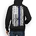 Mens Thin Blue Line American Flag Hoodie Sweatshirt