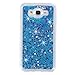Voberry Glitter Crystal Clear Shockproof Case Bling Cover For Samsung Galaxy J7 2015 (Blue)