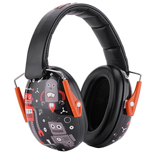 Snug Kids Earmuffs/Best Hearing Protectors - Adjustable Headband Ear Defenders for Children and Adults Robots
