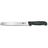 Victorinox Swiss Army 8 Inch Serrated Bread Knife with Fibrox Handle, 47549