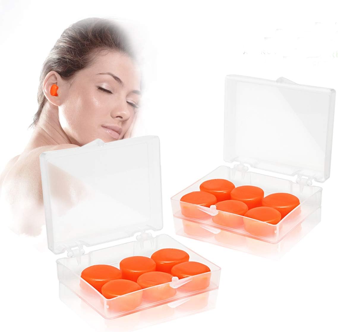 Charminer Silicone Waterproof Ear Plugs|Noise-Cancelling Plugs for Sleeping/Concert/Travel/Snoring/Working/Study/Swimming/Shooting|Safe, Non-Toxic, Reusable & Custom Soft Earplugs/12Pack (Skin Colour)