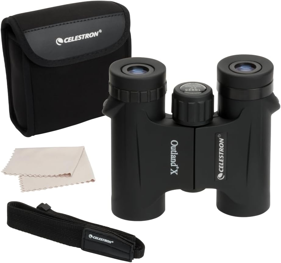 Celestron Outland X 10x25 Binoculars Black BaK-4 Optics Waterproof Nitrogen