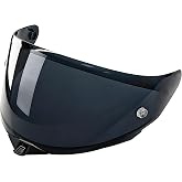 KYT TT Revo Visor Face Shield Replacement for TT-Revo Helmet, Anti-UV Mirrored Shield with Enhanced Impact Resistance(Dark Black)