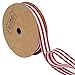 LaRibbons Red and White Striped Grosgrain Ribbon/Gift Wrap Ribbon, 5/8 Inch by 10 Yard/Spool