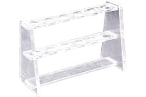 Begino Acrylic Test Tube Rack 6 Wells Clear Holder for 10ml Centrifuge Tubes