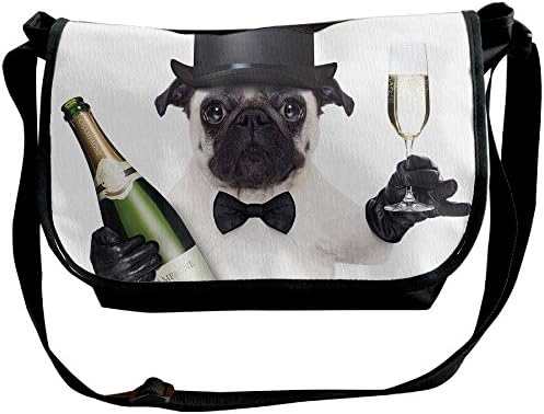 Lovebbag Celebration Dog With Champagne Bottle While Toasting Happy Moments Photographs Decorative Crossbody Messenger Bag