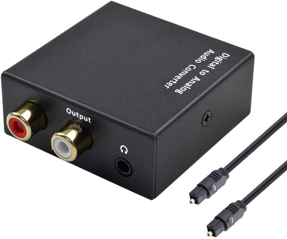 Keyixing DAC Digital SPDIF Toslink Adaptateur Audio stéréo analogique 3,5 mm Jack Audio