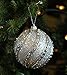 Sleetly Silver Jeweled Shatterproof Christmas Ball Ornaments, Set of 12, 3.15