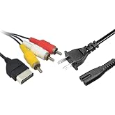 CHILDMORY AC Power Cable with AV Cable, Compatible for Xbox Console