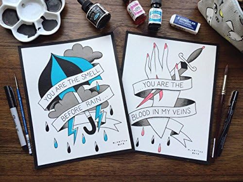 8x10 Brand New Tattoo Flash Print Set by Michelle Coffee