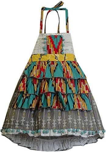 Mustard Pie Big Girls' Rigby Sunset Dunes Apron Top 10 Turquoise