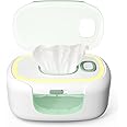 Momcozy New Baby Wipe Warmer, Large Capacity Wipe Dispenser Compatible with 60-80pcs,10-Min Fast Heating,4 Temperature Modes,Innovative Spring Design,Silicone&Top Seals,Even Heating,3-Level Nightlight