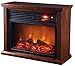 Green Peak Large Room Infrared Quartz Fireplace in Burnished Oak Finish w/Remote