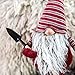 ITOMTE Handmade Swedish Gnome, Scandinavian Tomte, Yule Santa Nisse, Nordic Figurine, Plush Elf Toy, Home Decor, Winter Table Ornament, Christmas Decorations, Holiday Presents - 24 Inches, Red