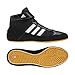 Adidas Wrestling HVC Youth Laced Wrestling Shoe (Toddler/Little Kid/Big Kid),Black/White/Gum,4.5 M US Big Kid