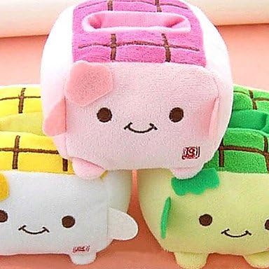 Fulla2116 Cute Tofu-shape Cellphone Plush Phone Holder (Random Color)