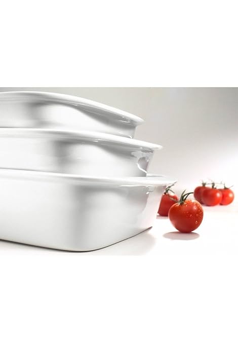 Pillivuyt - Recipiente Cuadrado de Porcelana para lasaña (275 x ...