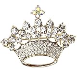 Seasofbeauty Beautiful Fashion Woman Rhinestone Crown Shape Brooch Pin For Party