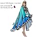 Halloween Hooded Capes Cloak for Women with Hooded and halloween Scary Light up Mask Set for Costumes Party Cosplay (Blue)