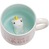 Lemon Park 3D Animal Coffee Mug Baby Unicorn Inside,Handmade Figurine Ceramics Cup 12 oz,Christmas&Birthday&Mother's Day Surprise for Friends Family or Kids (Unicorn)
