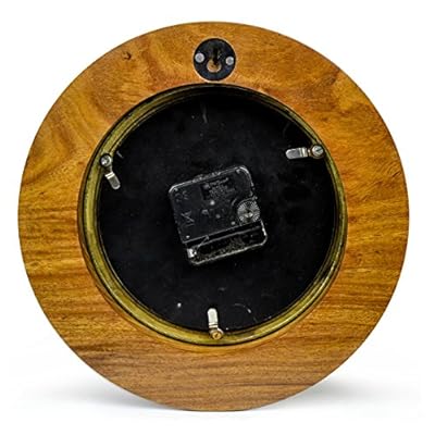 Nagina International 10" Premium Wooden Based Nautical Brass Ship's Porthole Time's Quartz Clock | Pirate Home Decorative Wall Hanging 51SxS9FCNFL