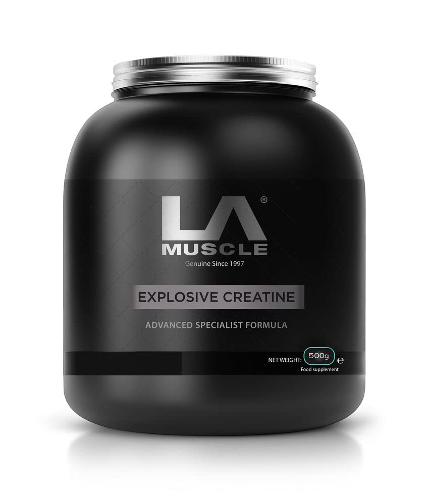 LA Muscle Explosive Creatine | Stronger Than Regular Creatine | with Taurine, Protein and CEE for Faster Gains and NO Water Retention
