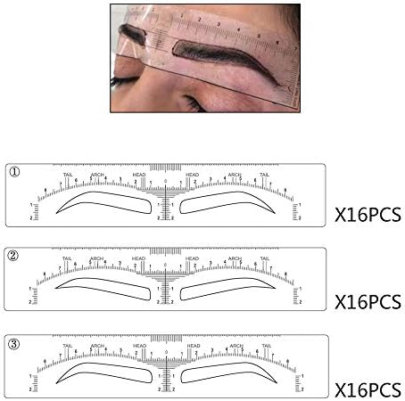 Eyebrow Stencils Microblading Mapping Ruler Stick on Sticker Eyebrow ...