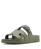 Madden Girl Women's Darliing Slide Sandal, Olive, 5