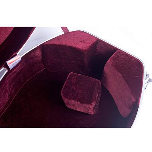 Crossrock CRA860CEFSL ABS Molded Cello Case with Wheels in Silver- For Both 4/4 Size and 3/4 Size