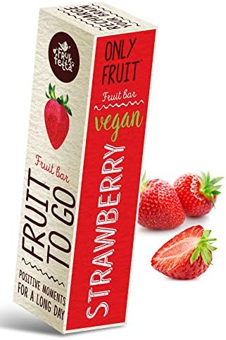Strawberry Fruit Bars - Fruit Snacks to Go- Healthy Fruit Snack Bars Strawberry Gluten Sugar Nut Free - Organic Strawberry Fruit Snack - 100% Real Fruit Strawberry Snacks (Case of 5 bars)