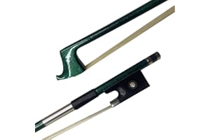 yinfeel 1pcs of 4/4 carbon fiber violin bow,blue,pink,green,white,coffee coulour white horse hair for adult (green)