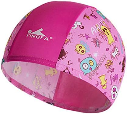 Yingfa swimming Kid cartoon swim caps for kids teen girls swimmer sport hats pink